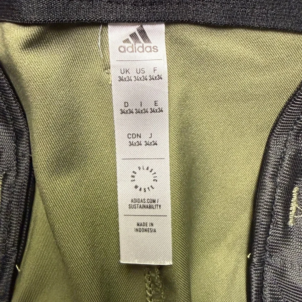 Adidas Golf Pants Mens 34x34 Olive Green Ultimate365 Performance HR9050